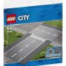 Lego City 60236 Конструктор Лего Город Supplementary Прямой и Т-образный перекрёсток, 2 детали