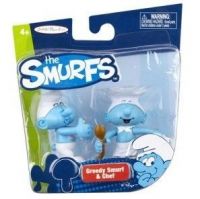 Jakks 49601 Набор из 2-х фигурок Смурфиков, Жадина и Повар, 6 см