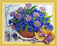 Color Kit FKU006 FKU006/Сапфировый букет- алмазная картина с фигурными стразами