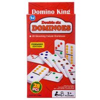 Junfa 3896-18 Настольная игра Junfa "Домино", в наборе 28 пластиковых костяшек 10х2,50х20,50 см