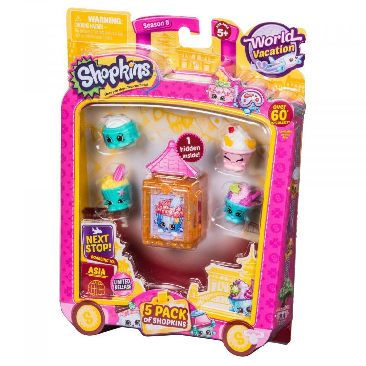 Moose 56520 Shopkins S8 Набор из 5 фигурок с элементами здания «Азия»