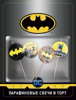 ND Play 280576 Набор свечей для торта ND Play Batman на шпажках 4 штуки