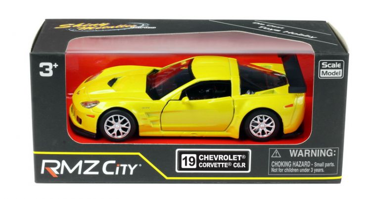 RMZ City 554003Z(E) Машина металлическая Chevrolet Corvette C6-R, 1:32, цвет желтый металлик