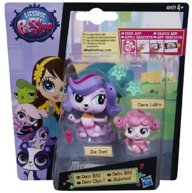 Hasbro A8429 LPS Зверюшка и ее малыш с аксессуарами Собачка Зои Трент и пудель