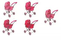MELOBO 8017 Коляска для кукол - классическая, с капюшоном, 58*33*55 см, Buggy Boom Mixy