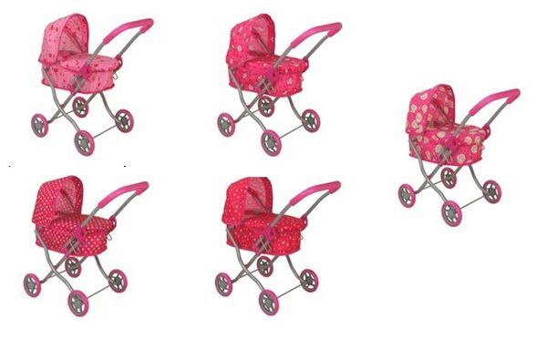 MELOBO 8017 Коляска для кукол - классическая, с капюшоном, 58*33*55 см, Buggy Boom Mixy