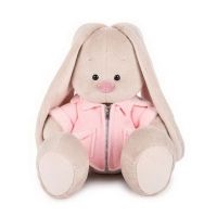 BUDI BASA SidS-209 Мягкая игрушка Зайка Ми в розовой меховой курточке, 18 см