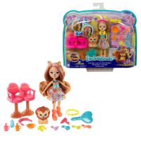 Mattel GTM29 Энчантималс Игровой набор Кукла Лейси Лёва Стильный салон