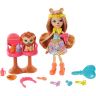 Mattel GTM29 Энчантималс Игровой набор Кукла Лейси Лёва Стильный салон