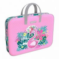 ErichKrause 52655ЕК Папка ErichKrause Rose Flamingo текстильная на молнии с ручками A4+