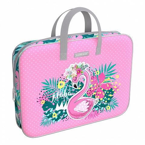 ErichKrause 52655ЕК Папка ErichKrause Rose Flamingo текстильная на молнии с ручками A4+ ErichKrause 52655ЕК Папка ErichKrause Rose Flamingo текстильная на молнии с ручками A4+