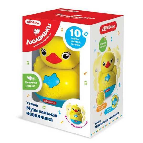 АЗБУКВАРИК 4680019285382 Неваляшка уточка (Люленьки) Желто-голубая АЗБУКВАРИК 4680019285382 Неваляшка уточка (Люленьки) Желто-голубая