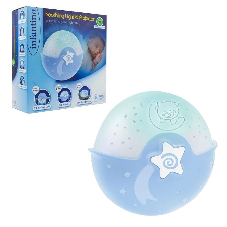 Infantino 4627 Ночник-проектор со звуком для малышей, голубой