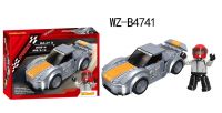 Junfa WZ-B4741 Конструктор Junfa Linoos Гоночная машина Пуля(серебряный), 155 деталей, резиновые колеса, фигурка пилота