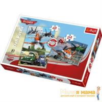 Trefl 34402 Набор пазлов 2 в 1 Самолеты Дасти и его команда, 24+48 деталей
