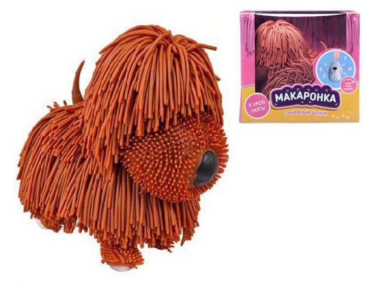 ABtoys (АБтойс) PT-01604 Интерактивная игрушка ABtoys Макаронка Собака коричневая ходит, звуковые и музыкальные эффекты.