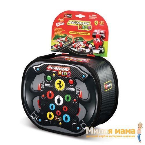Bburago 18-31275 Игровое поле-рюкзачок и 1 автомобиль Ferrari Kids