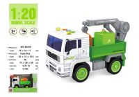 ABtoys (АБтойс) WY521C Мусоровоз 1:20, инерционный, звуковые и световые эффекты, 24х12х15,5 см