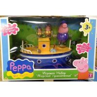 Peppa Pig 15558  Игровой набор "Морское приключение" (3 фигурки, корабль)