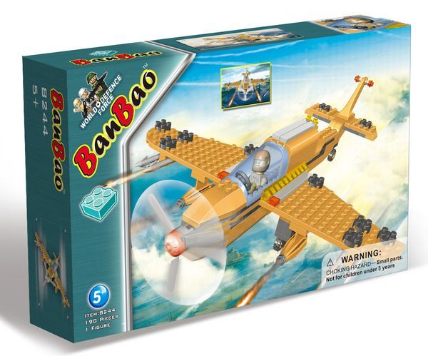Banbao 8244 Конструктор Банбао "Военный самолет", 190 деталей
