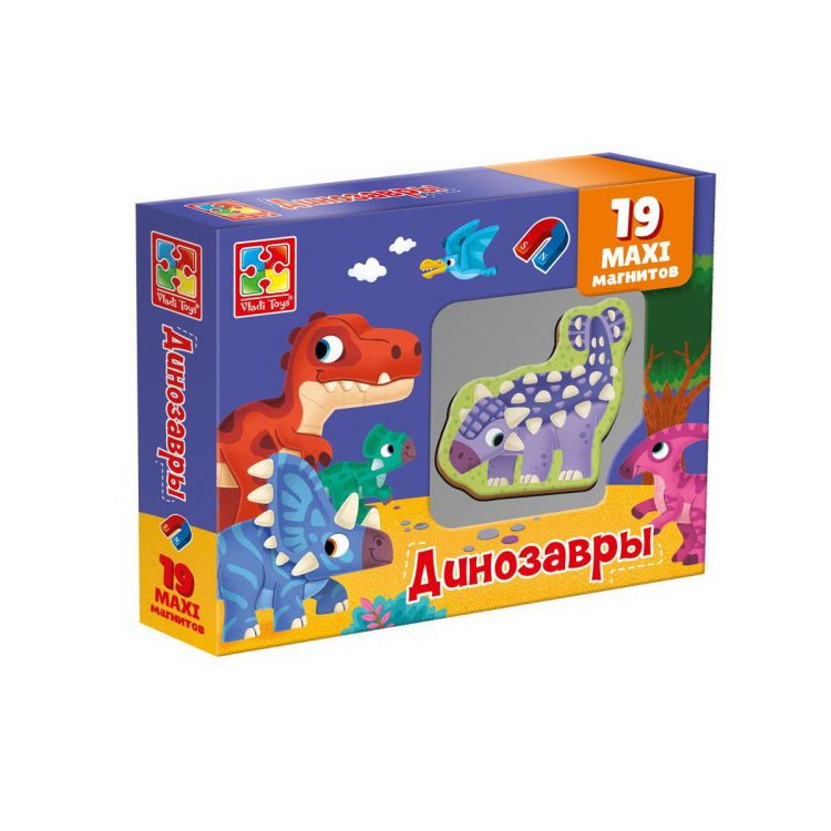 Vladi Toys VT3106-17 Развивающая игра Vladi Toys Набор магнитов Динозавры Vladi Toys VT3106-17 Развивающая игра Vladi Toys Набор магнитов Динозавры