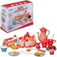 ABtoys (АБтойс) PT-01223 Помогаю Маме. Торт в наборе с аксессуарами, 83 предмета, с "горящей" свечой