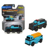 1TOY Т18279 Машинка-трансформер 1TOY Transcar Double Автовывернушка Полиция – Бензовоз 8 см