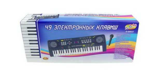 ABtoys (АБтойс) D-00084 Синтезатор (пианино электронное), 49 клавиш, с адаптером