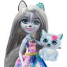 Mattel GJX37 Энчантималс Игровой набор Кукла Хаски Хана Стенд с угощениями