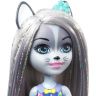 Mattel GJX37 Энчантималс Игровой набор Кукла Хаски Хана Стенд с угощениями