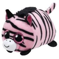 TY 42158 Teeny Tys Мягкая игрушка Зебра Pennie розовая, 11 см