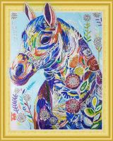 Color Kit FKU011 FKU011/Цветочная лошадь- алмазная картина с фигурными стразами