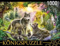 Konigspuzzle МГК1000-6472 Пазл Семья волков, 1000 элементов