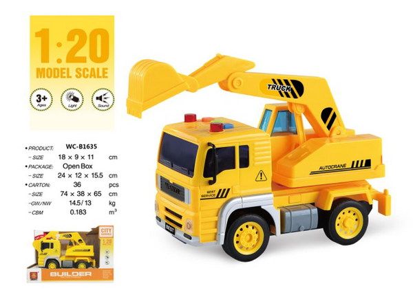 ABtoys (АБтойс) WY511C Экскаватор 1:20, инерционный, звуковые и световые эффекты, 24х12х15,5 см ABtoys (АБтойс) WY511C Экскаватор 1:20, инерционный, звуковые и световые эффекты, 24х12х15,5 см