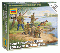 Звезда 6144з Сборная модель Советские пограничники, ВОВ, 1:72