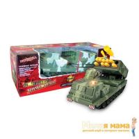 Abtoys C-00088 Танк р/у, с ракетной установкой на башне, со звуком и светом