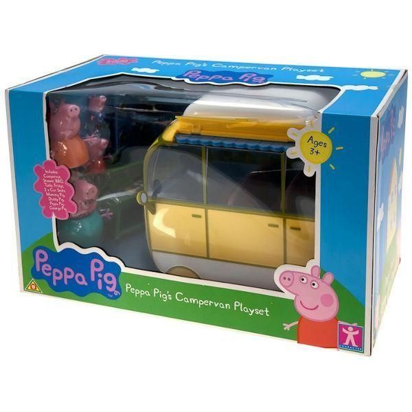 Peppa Pig 19070  Игровой набор "Семейный кемпинг свинки Пеппы" (4 фигурки, автомобиль)