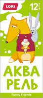 LORI Ааф-003 Акварель FUNNY FRIENDS, 12 цветов