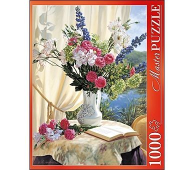 Masterpuzzle 6917 Пазл Робин Андерсон Цветы и книга, 1000 элементов