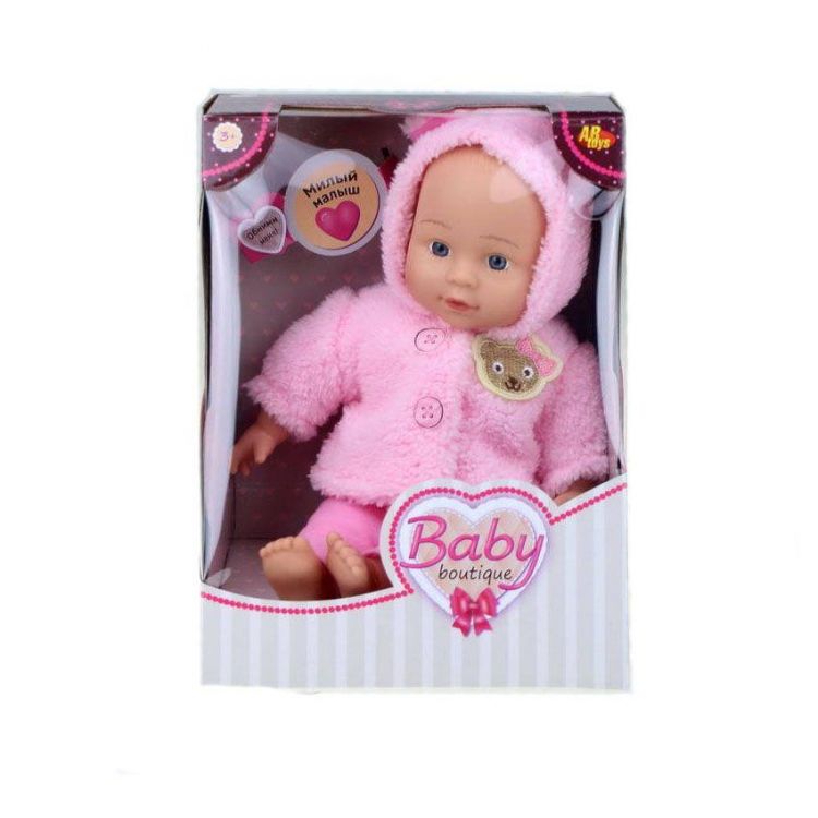 ABtoys PT-00960 Кукла Baby boutique, розовый костюмчик, 33 см