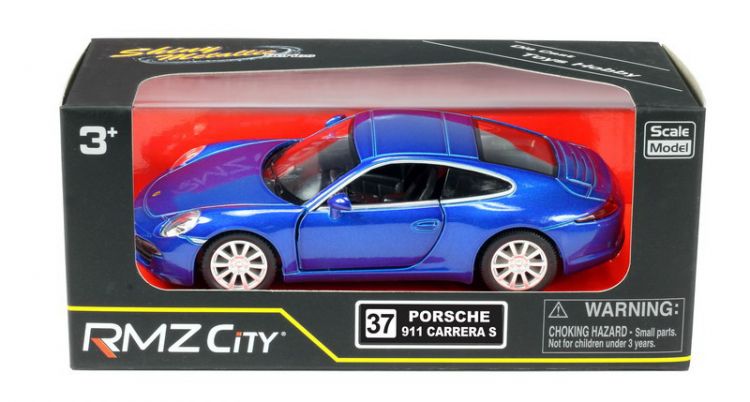 RMZ City 554010Z(E) Машина металлическая Porsche 911 Carrera S, 1:32, цвет синий металлик