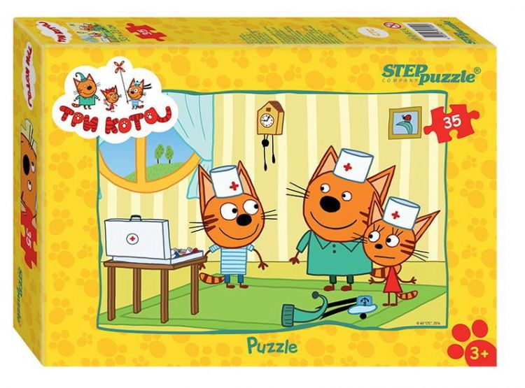 СТЕП ПАЗЛ 91150 Пазл STEP puzzle Три кота АО СТС 35 элементов