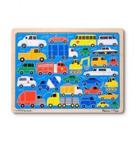 Melissa&Doug 1894 Пазл деревянный "Мои первые пазлы" Транспортные средства (24 элемента)