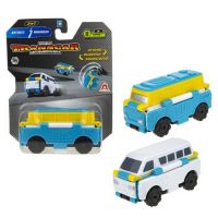 1TOY Т18280 Машинка-трансформер 1TOY Transcar Автовывернушка 2в1 Автобус – Минивэн 8 см