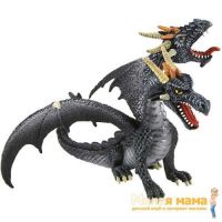 Bullyland 75597 Фигурка Двуглавый дракон черный, 13 см