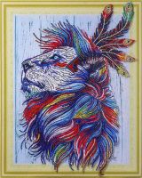 Color Kit FKU016 FKU016/Алмазный лев - алмазная картина с фигурными стразами