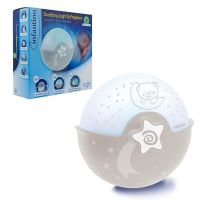 Infantino 4909 Ночник-проектор со звуком для малышей, серо-бежевый