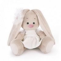BUDI BASA SidX-206 Мягкая игрушка Зайка Ми в белом платье с голубем, 15 см