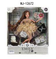 ABtoys (АБтойс) WJ-12672 Кукла ABtoys Emily Вечерняя серия с сумочкой, котенком и аксессуарами 30см