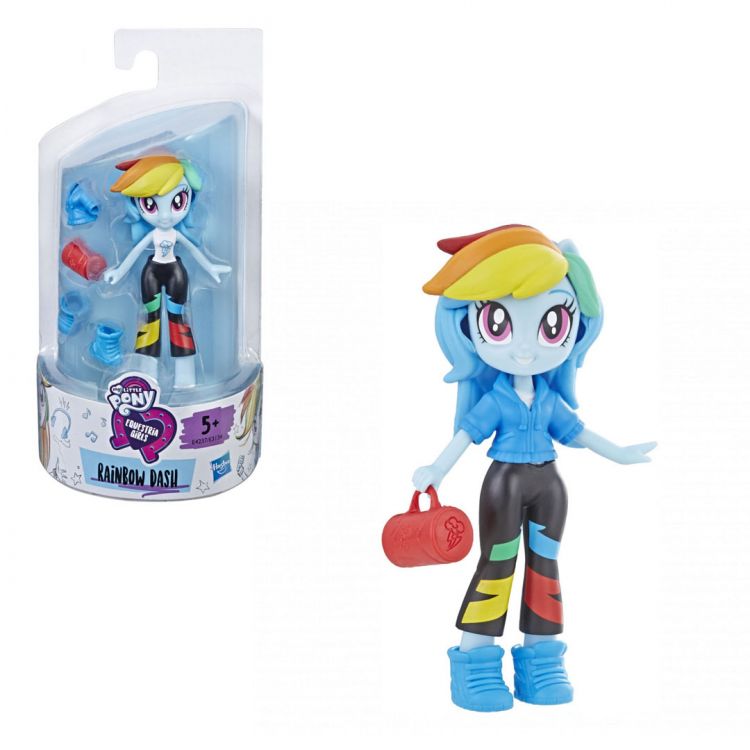 Hasbro E4237 MLP EG Minis Мини-кукла Модный приговор, Радуга Дэш